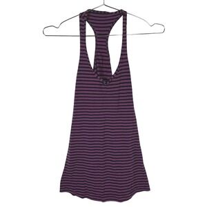 Lululemon Athletic Purple Striped Tank Top Racerback V-Neck Size 2